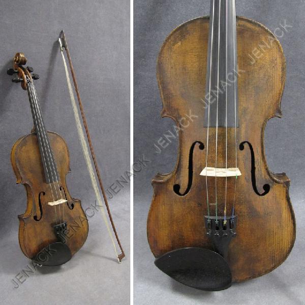 VINTAGE N. AUDINOT, PARIS LABELED VIOLIN DATED 1875: VINTAGE N. AUDINOT, PARIS LABELED VIOLIN DATED 1875 WITH FRENCH BOW STAMPED BARLUFE WITH CONTEMPORARY HARD CASE
