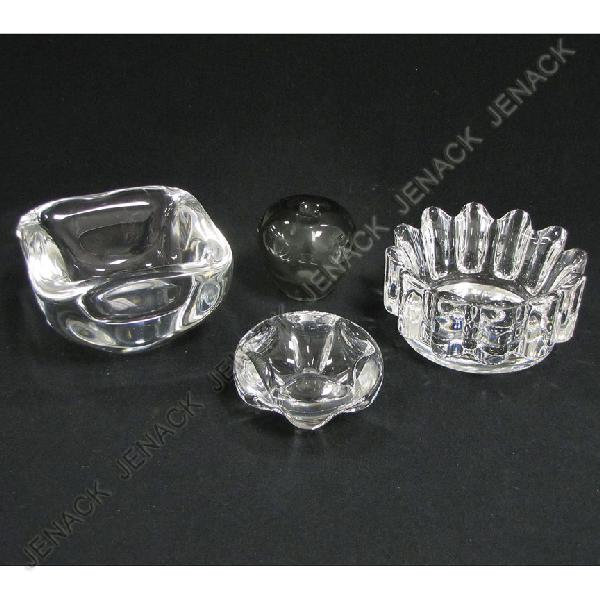 ART GLASS BOWLS INCLUDING ORREFORS & HOLMEGAARD: LOT ART GLASS BOWLS INCLUDING ORREFORS & HOLMEGAARD. HEIGHT 1 3/8 - 2 1/8"