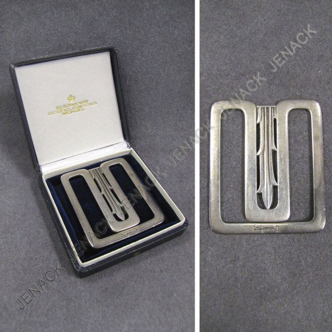 GEORG JENSEN 925 SILVER MONEY CLIP #289, SIGNED : GEORG JENSEN 925 SILVER MONEY CLIP #289, SIGNED SIGVARD. 1 3/4 X 1 1/2"; 0.67 OZT (BOXED)