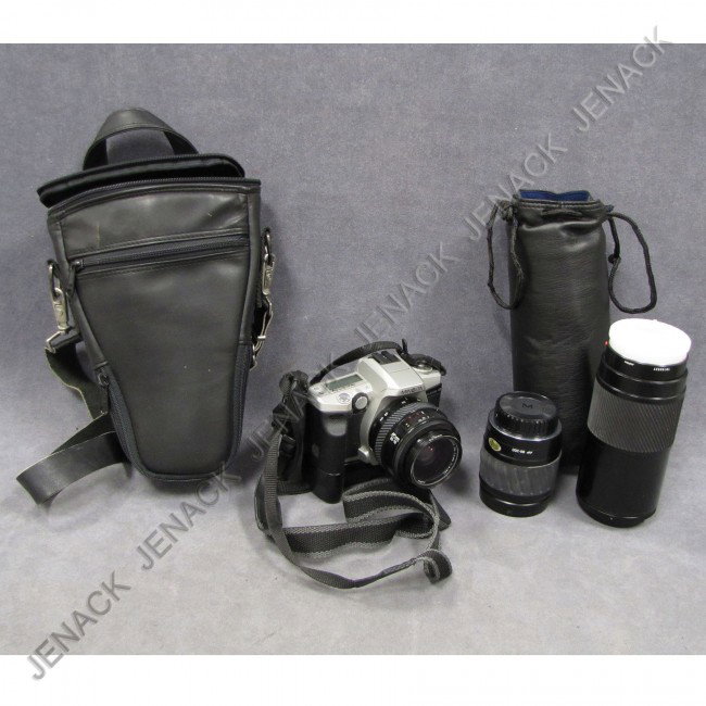 MINOLTA MAXXUM 4 CAMERA KIT INCLUDING BODY: MINOLTA MAXXUM 4 CAMERA KIT INCLUDING BODY, AUTO WINDER, REMOTE TRIGGER, F4/35-70MM AF ZOOM LENS; F4/70-210MM AF ZOOM LENS; F 4.5/80-200MM AF ZOOM LENS, CASE