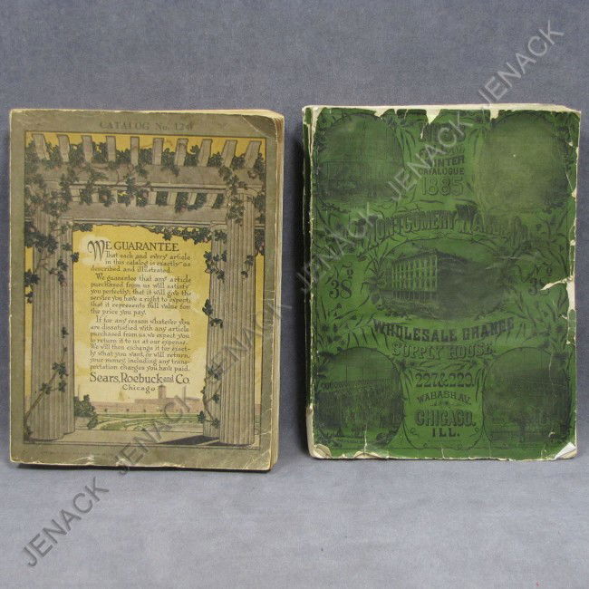 LOT (2) INCLUDING 1885 MONTGOMERY WARD GRANGE: LOT (2) INCLUDING 1885 MONTGOMERY WARD GRANGE SUPPLY CATALOG; 1912 SEARS, ROEBUCK AND CO. CATALOG