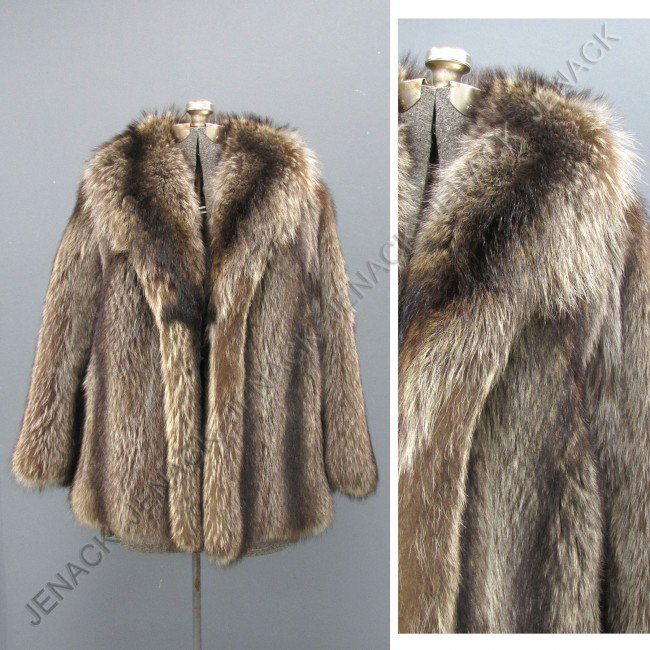 RACCOON JACKET, FUR BOUTIQUE LABEL: RACCOON JACKET, FUR BOUTIQUE LABEL, SIZE 8