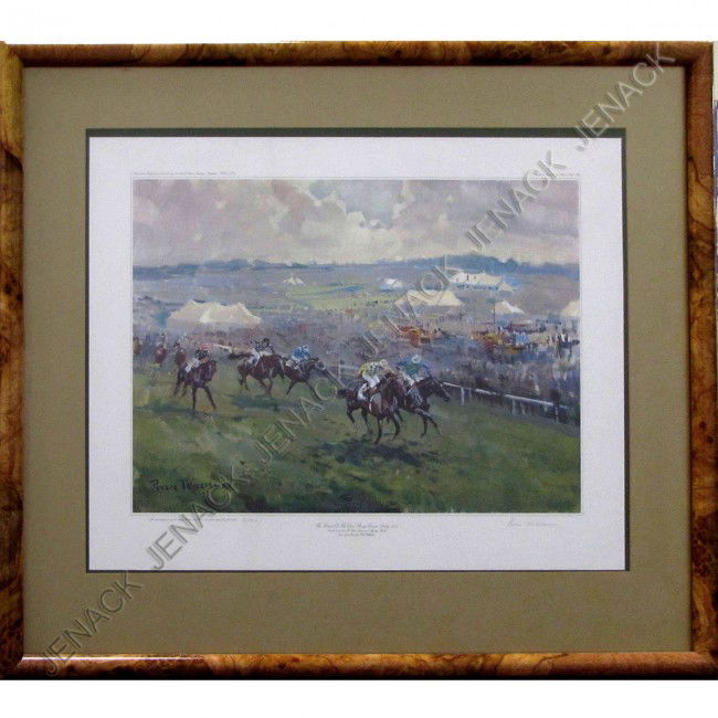 PETER WILLIAMS (AMERICAN 1934-), OFFSET LITHOGRAPH: PETER WILLIAMS (AMERICAN 1934-), OFFSET LITHOGRAPH, "THE FINISH OF THE EVER READY EPSOM DERBY 1984", SIGNED #12/300. SHEET 23 1/4 X 28 3/4"; FRAMED AND GLAZED-34 X 39"