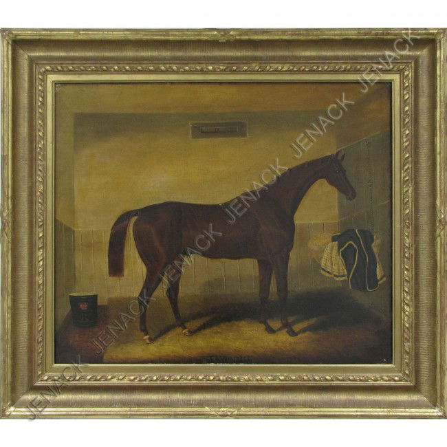 SAMUEL SPODE (BRITISH ACTIVE 1825-1858), OIL: SAMUEL SPODE (BRITISH ACTIVE 1825-1858), OIL ON CANVAS, "FAVONIUS", SIGNED AND TITLED. 20 X 24"; FRAMED 27 X 30 1/2"