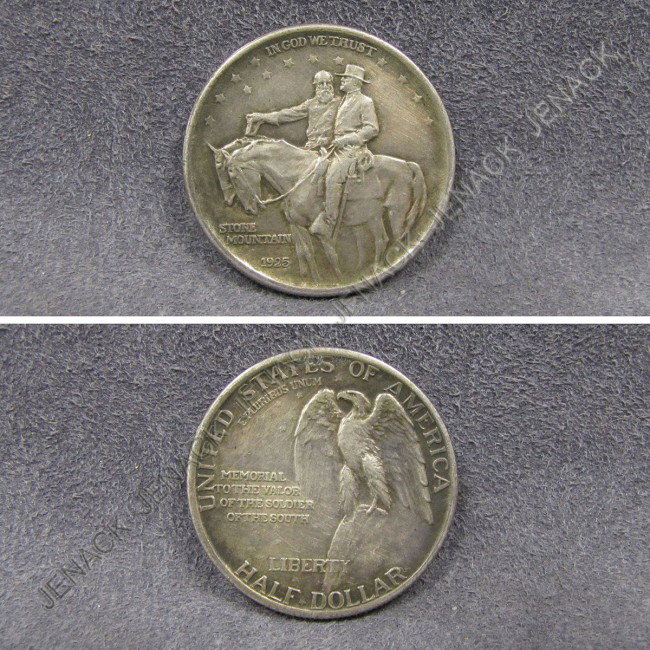 1925 STONE MOUNTAIN MEMORIAL SILVER HALF DOLLAR: 1925 STONE MOUNTAIN MEMORIAL SILVER HALF DOLLAR COIN