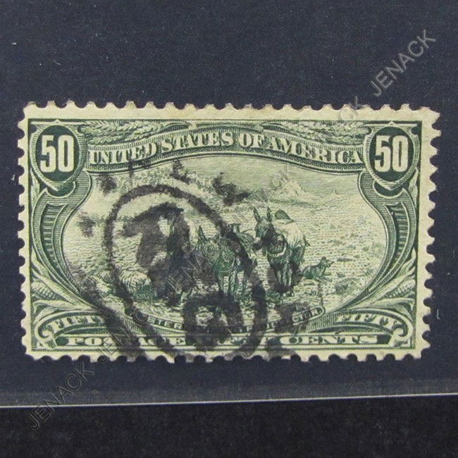 U.S. POSTAGE STAMP, TRANS MISSISSIPPI; SC #291: U.S. POSTAGE STAMP, TRANS MISSISSIPPI; SCOTT CATALOG #291 (USED/HINGED)