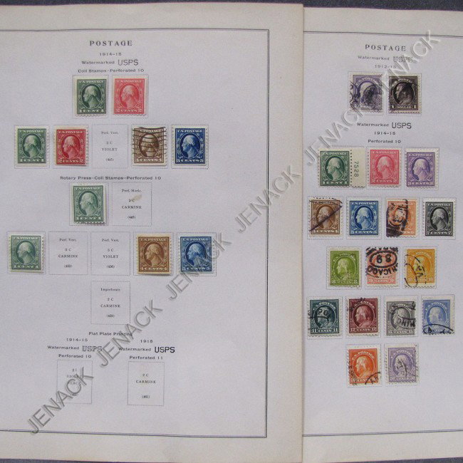 LOT (28) U.S. POSTAGE STAMP(S), ALBUM PAGES: LOT (28) U.S. POSTAGE STAMP(S), ASSORTED ALBUM PAGES; INCLUDING SCOTT CATALOG #422, 423, 424-440, 441-444, 446, 447, 448, 452, 457, 458 (HINGED/UNUSED/USED)