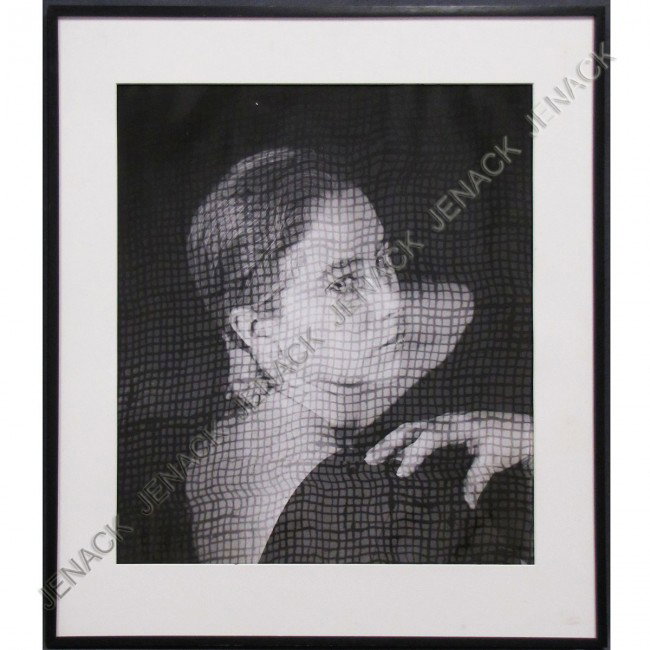 ELLEN CAREY (AMERICAN 1952-), POLAROID : ELLEN CAREY (AMERICAN 1952-), POLAROID DOUBLE EXPOSURE PHOTOGRAPH, SELF PORTRAIT, 1984. 31 1/4 X 27"; FRAMED 32 X 27 1/2" PROVENANCE: DANIEL NEWBURG GALLERY, 44 WHITE ST NYC, INVENTORY #DNG 1092