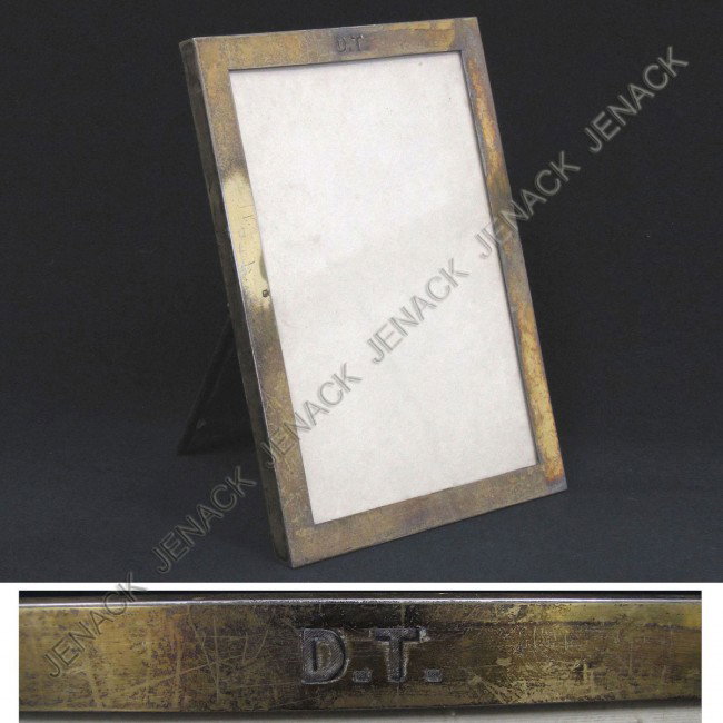 TIFFANY & CO. MAKERS STERLING 925-1000 FRAME: TIFFANY & CO. MAKERS STERLING 925-1000 FRAME, MOORE MARK, MONOGRAMMED "D.T." #4180 (BACK AS IS)