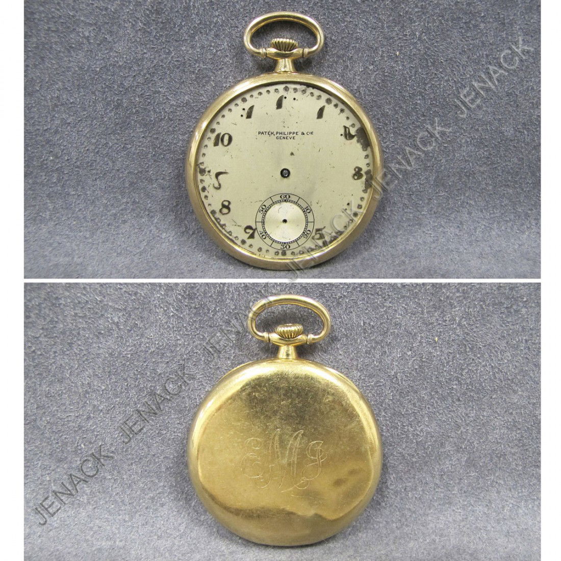 PATEK PHILIPPE & CO. 18K OPEN FACE POCKET WATCH: VINTAGE PATEK PHILIPPE & CO. 18K OPEN FACE POCKET WATCH, #870149. 46MM (MISSING PARTS & CRYSTAL)
