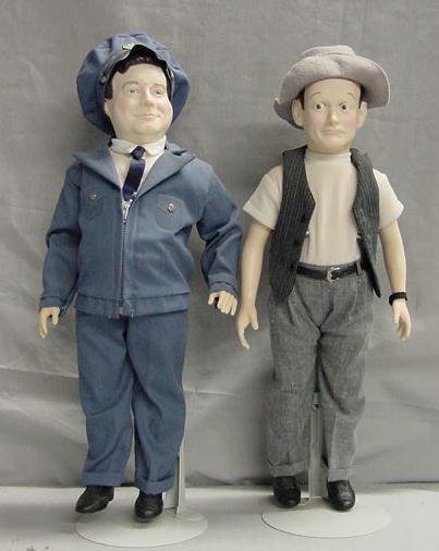 EFFANBEE RALPH CRAMDEN & ED NORTON DOLL: LOT (2) EFFANBEE PLASTIC FIGURES - RALPH CRAMDEN & ED NORTON 1983/86. HEIGHT 16 1/2"
