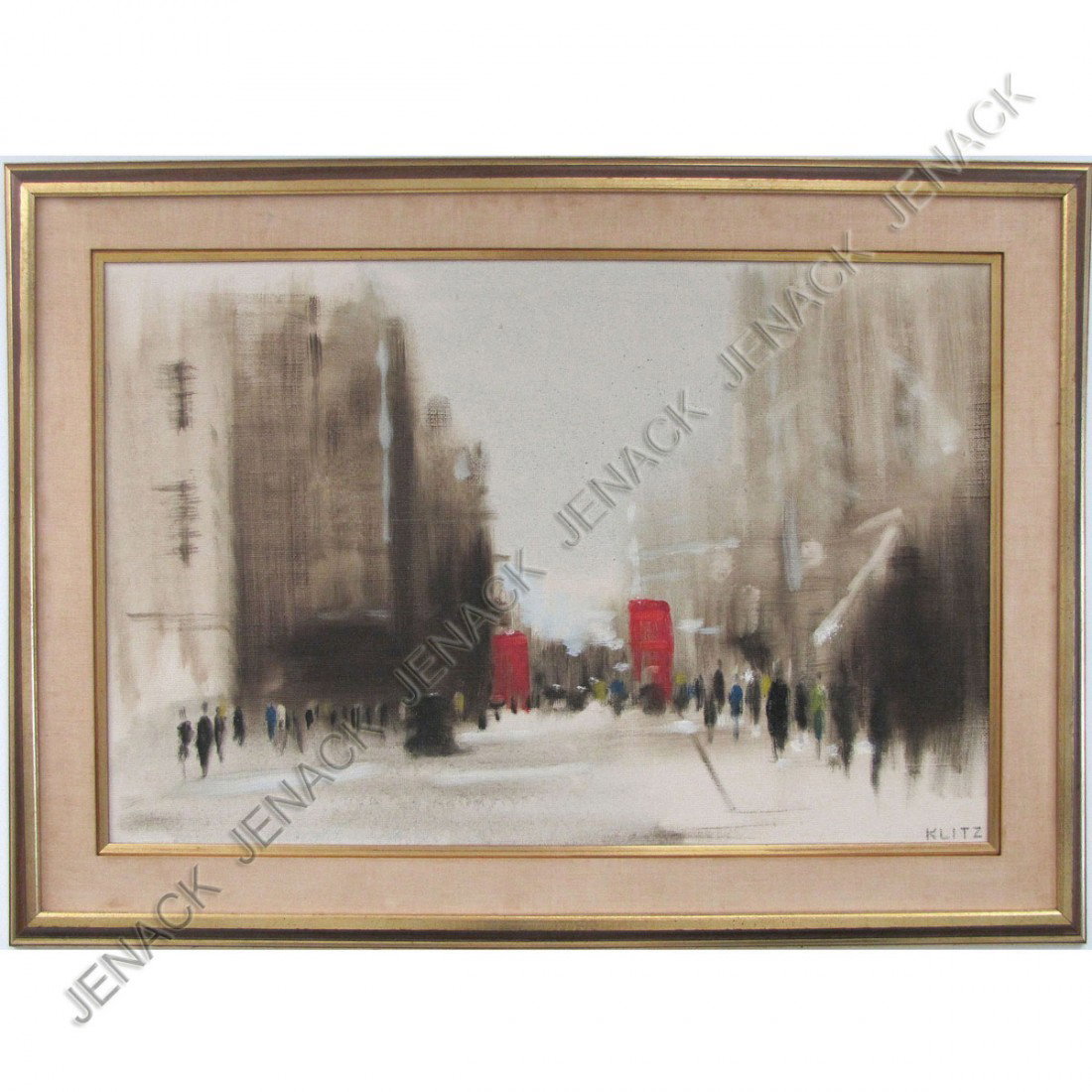 ANTHONY ROBERT KLITZ (BRITISH 1917-2000), OIL : ANTHONY ROBERT KLITZ (BRITISH 1917-2000), OIL ON CANVAS, "155 BOND ST" (LONDON), SIGNED AND TITLED. 24 X 36"; FRAMED 32 X 44"