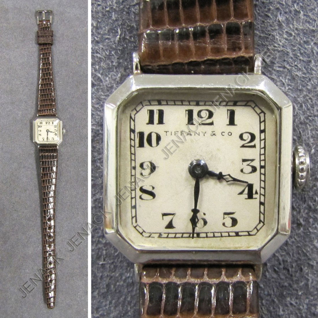 VINTAGE TIFFANY & CO./LONGINES LADY'S WRISTWATCH: VINTAGE TIFFANY & CO./LONGINES PLATINUM AND 18K, 15 JEWEL LADY'S WRISTWATCH. 21MM