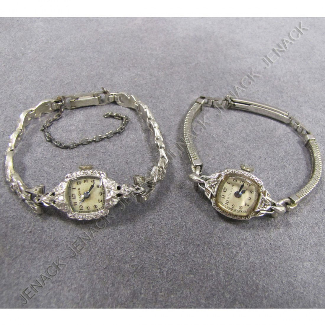 LOT (2) LADY'S BULOVA WATCHES: LOT (2) LADY'S BULOVA WATCHES INCLUDING 14K WHITE GOLD AND DIAMOND