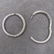 285: 750 WHITE GOLD & DIAMOND PIERCED HOOP EARRINGS