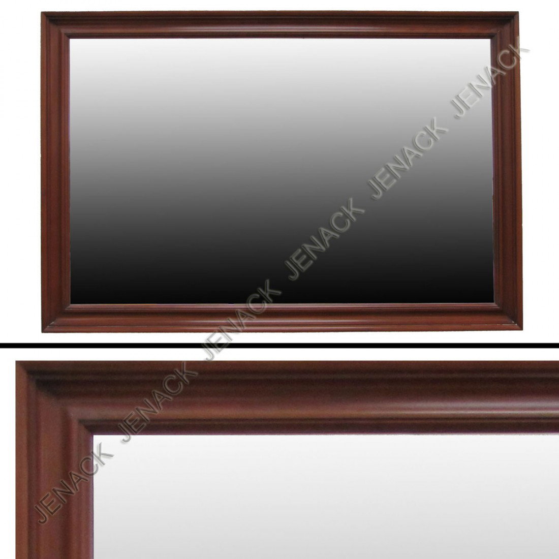 HENKEL-HARRIS FEDERAL STYLE CHERRY MIRROR: HENKEL-HARRIS FEDERAL STYLE CHERRY MIRROR. 35 X 52"