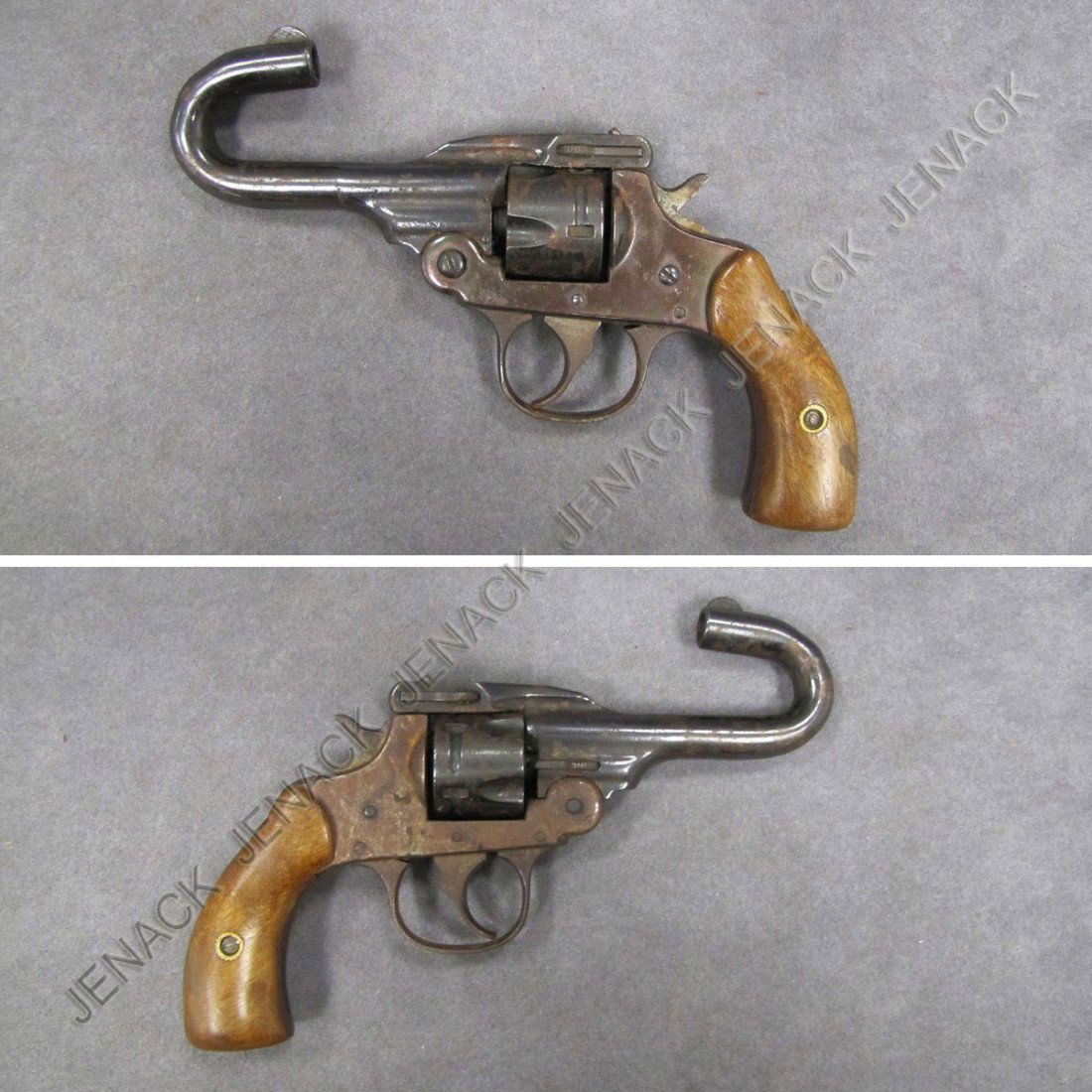 HOPKINS & ALLEN SAFETY POLICE 32 CAL REVOLVER: HOPKINS & ALLEN SAFETY POLICE 32 CAL BREAK-TOP REVOLVER, NO # (UN-FIRE ABLE) (Please note other firearm and related lots are open for online bidding at our website - www.jenack.com)