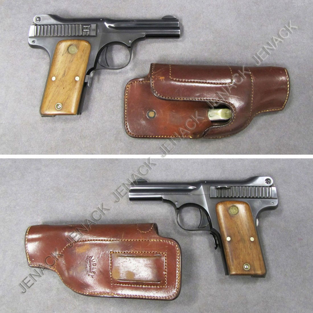 **RESTRICTED** SMITH & WESSON MODEL 35, PISTOL: **RESTRICTED** SMITH & WESSON MODEL 35, .35 CAL SEMI-AUTOMATIC PISTOL #5527, 3 1/2" BL (WITH HOLSTER)