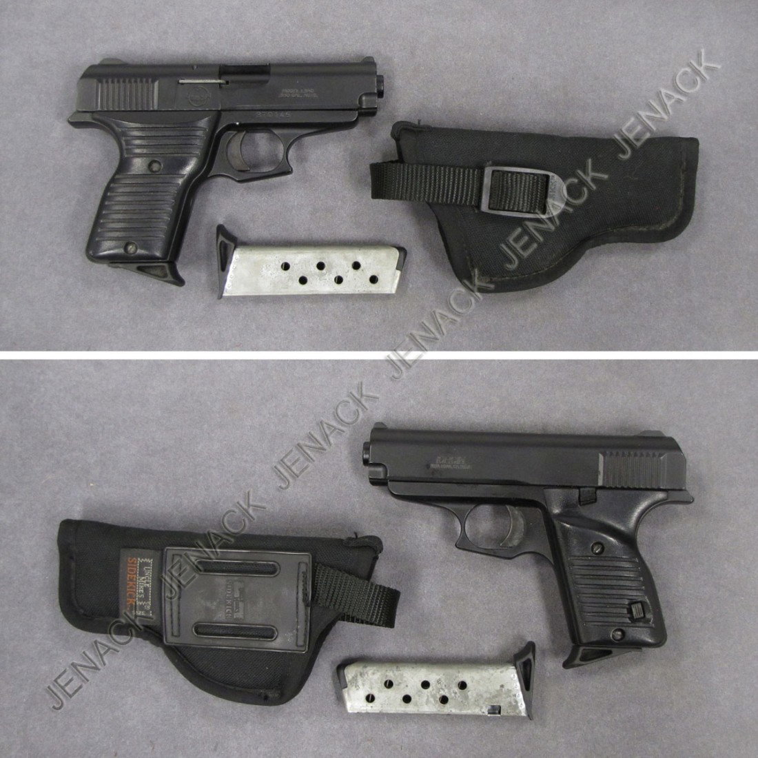 **RESTRICTED** LORCIN MODEL L380 .380 CAL PISTOL: **RESTRICTED** LORCIN MODEL L380 .380 CAL SEMI-AUTO PISTOL, #370146, 3 1/2" BL (WITH (2) CLIPS/HOLSTER)