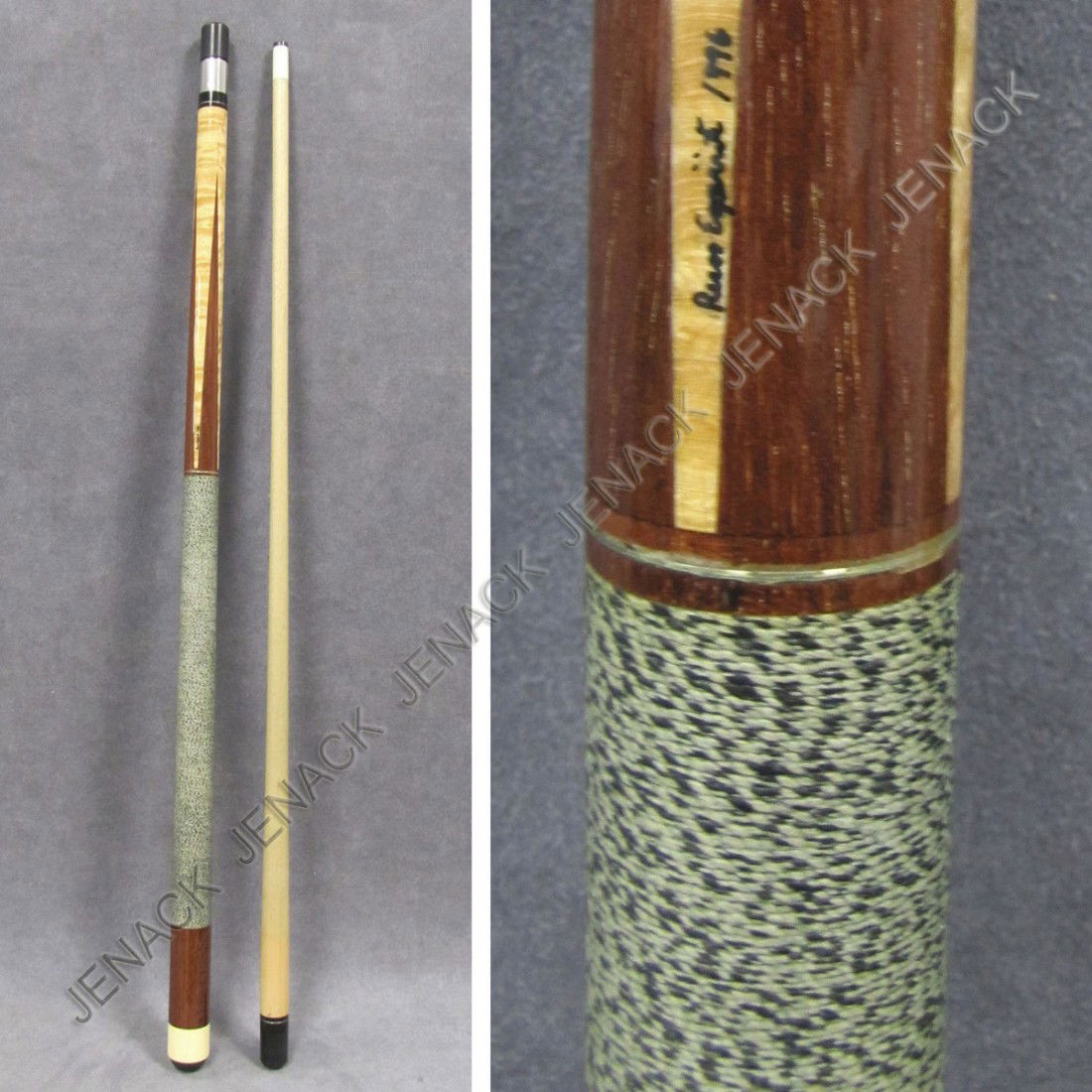 39 RUSS ESPIRITU CUSTOM 4PANEL INLAID POOL CUE Jan 29, 2012 William J. Jenack Auctioneers