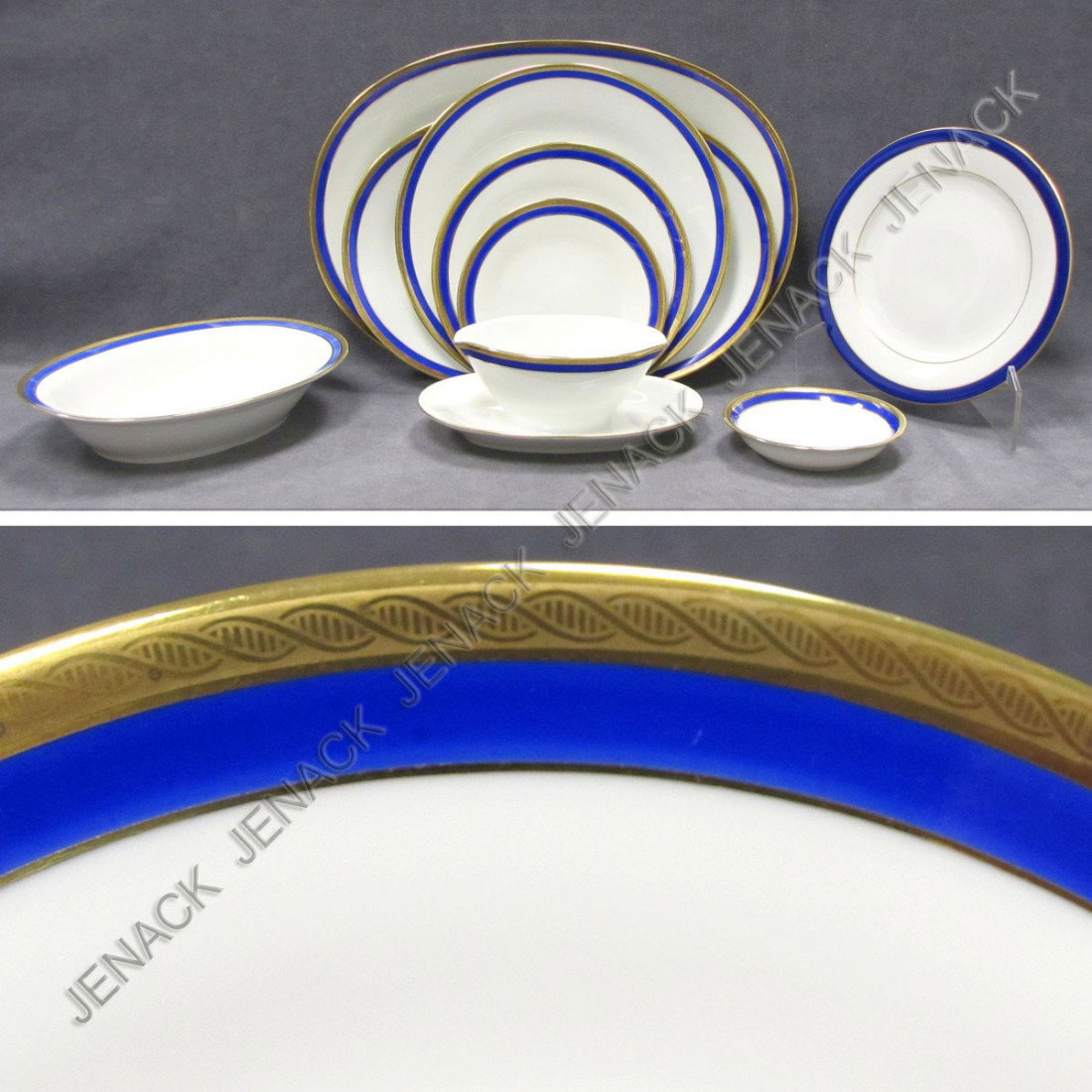 GINORI DECORATED PORCELAIN, "PALERMO" DINNERWARE: GINORI DECORATED PORCELAIN, "PALERMO" DINNER SERVICE FOR (8) WITH EXTRAS