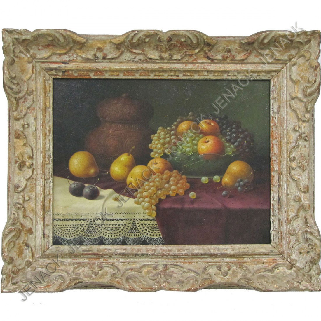 FRANZ NOWAK (AUSTRIA 1885-1973), OIL ON PANEL : FRANZ NOWAK (AUSTRIA 1885-1973), OIL ON PANEL, ARRANGEMENT ON TABLE TOP, SIGNED. 11 1/4 X 13 1/2"; FRAMED 15 1/2 X 18 1/2"