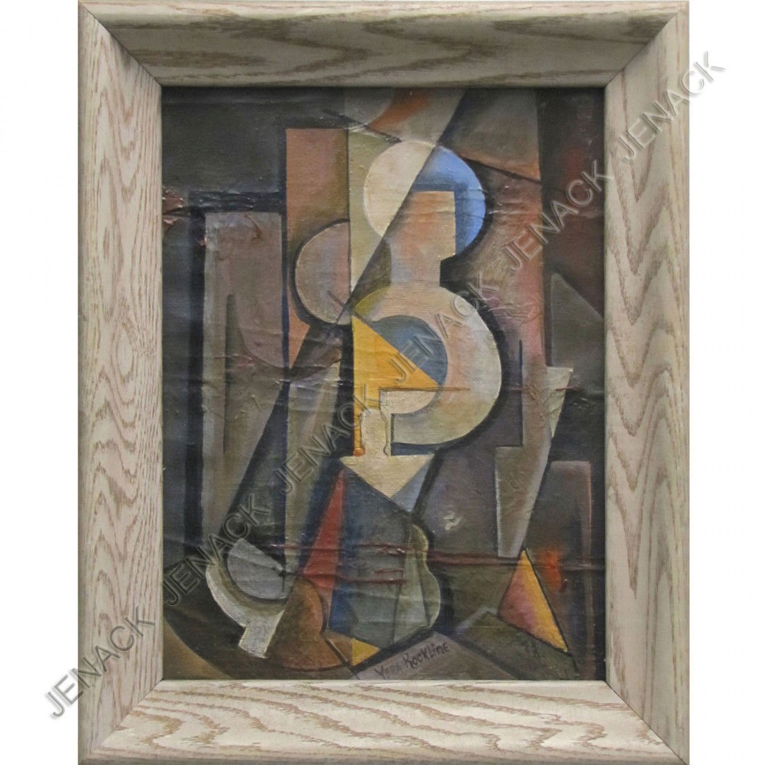 RUSSIAN/FRENCH SCHOOL (20TH CENTURY), OIL: RUSSIAN/FRENCH SCHOOL (20TH CENTURY), OIL ON CANVAS, ABSTRACT, SIGNED VERA ROCKLINE. 16 X 12"; FRAMED 20 X 15 1/2"