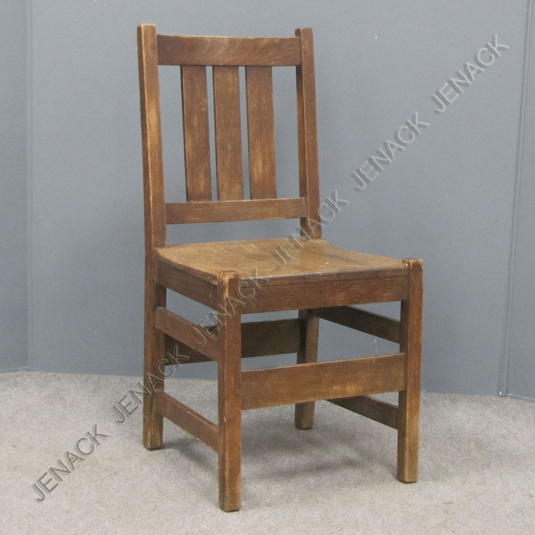 L & J.G. STICKLEY #1340 OAK DINING CHAIR: L & J.G. STICKLEY #1340 OAK DINING CHAIR