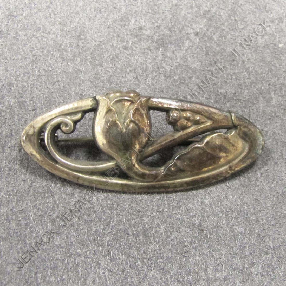 GEORG JENSEN STERLING PIN, SIGNED GJ ENTWINED #175: GEORG JENSEN STERLING PIN, SIGNED GJ ENTWINED #175. LENGTH 2"; 0.23 OZT