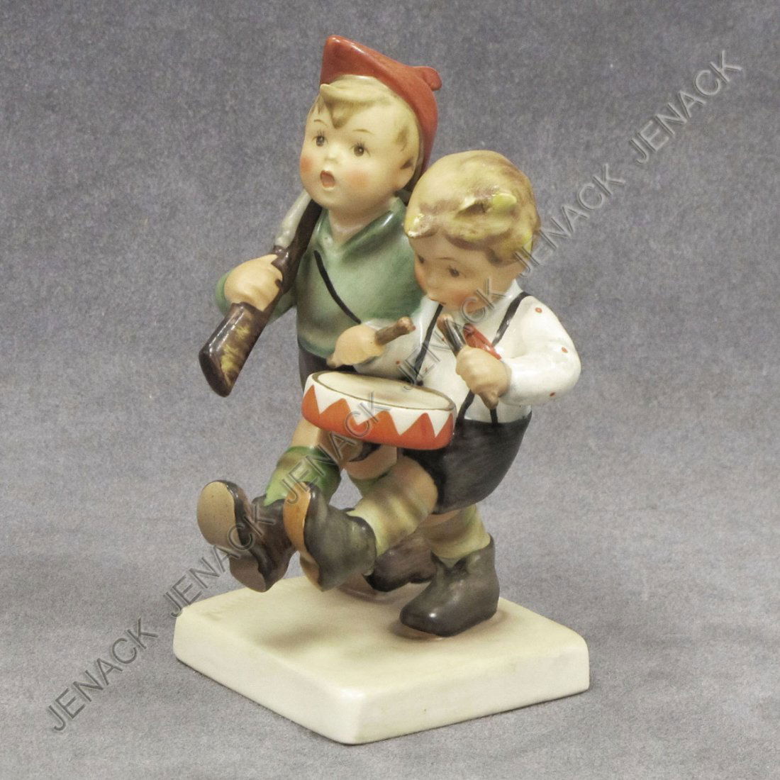 HUMMEL PORCELAIN FIGURE, VOLUNTEERS, TMK 2, #50/0: HUMMEL PORCELAIN FIGURE, VOLUNTEERS, TMK 2, #50/0. HEIGHT 6"
