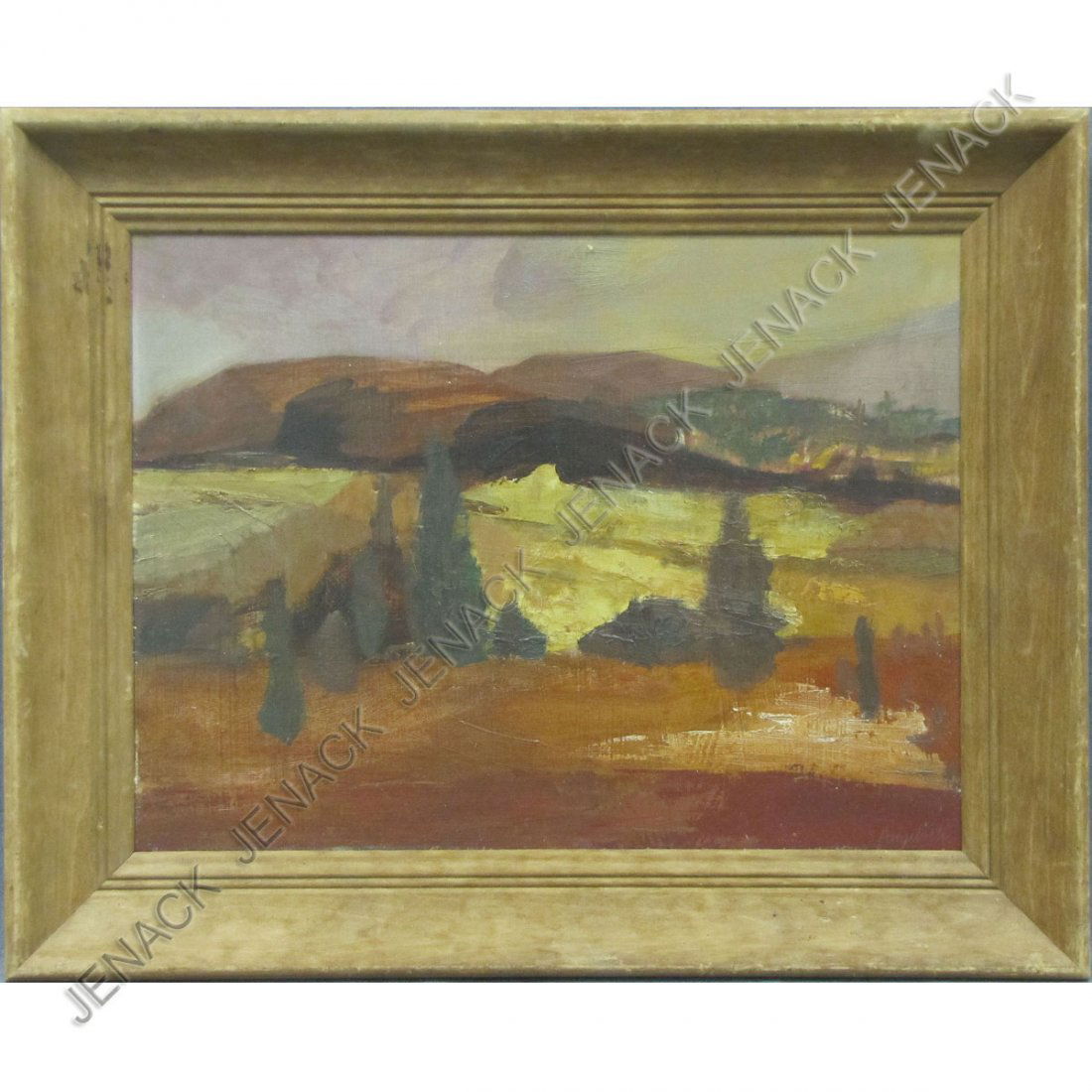ROBERT HENRY ANGELOCH (WOODSTOCK) OIL, LANDSCAPE: ROBERT HENRY ANGELOCH (AMERICAN, WOODSTOCK 1922-2011) OIL ON MASONITE, LANDSCAPE, SIGNED AND INSCRIBED. 12 X 16"; FRAMED 16 X 20"