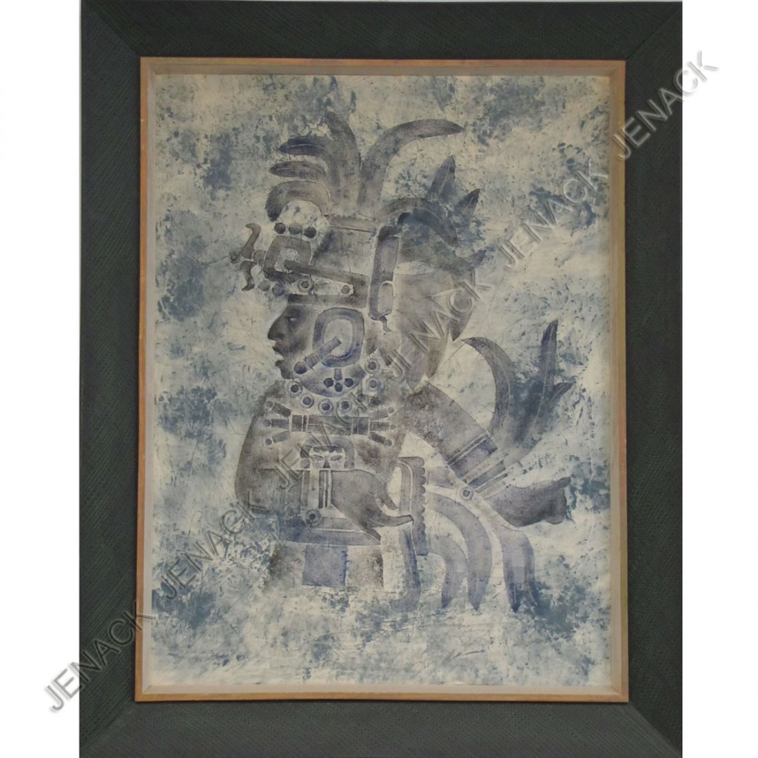 DALE NICHOLS (AMERICAN 1904-1989), OIL ON LINEN : DALE NICHOLS (AMERICAN 1904-1989), OIL ON LINEN, MAYAN CHIEF, SIGNED 1971. 32 X 24"; FRAMED 39 X 32"