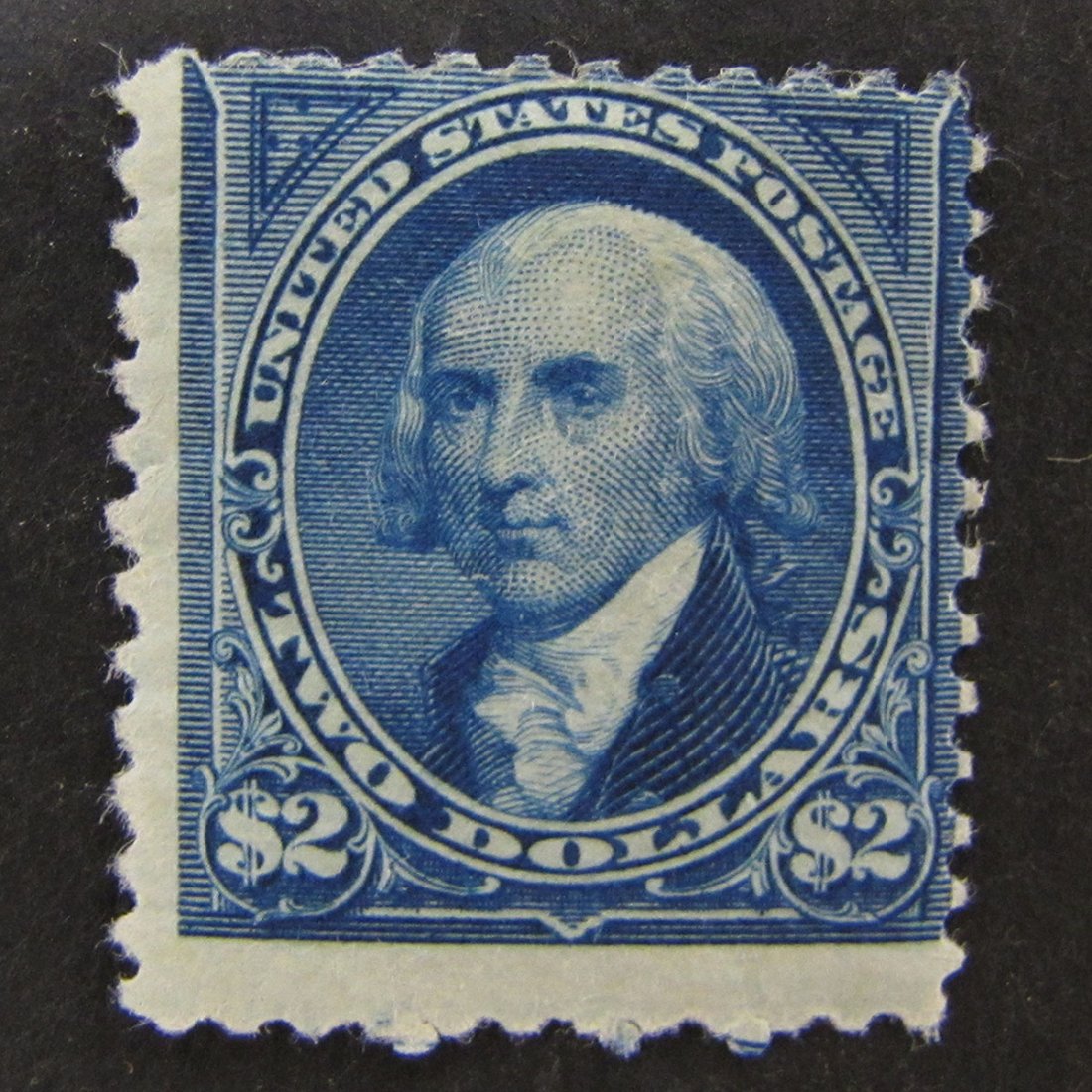 U.S. POSTAGE STAMP, MADISON $2, SCOTT CATALOG #262: U.S. POSTAGE STAMP, MADISON $2, SCOTT CATALOG #262, CATALOG VALUE $3500 (UNUSED/HINGED)