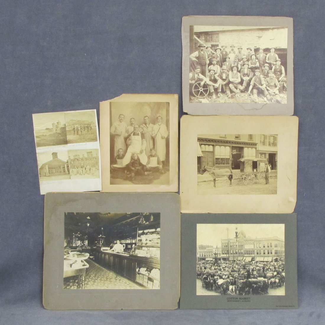 LOT (6) IMAGES INCLUDING: LOT (6) IMAGES INCLUDING AN 8 X 6" PAGE WITH (4) STEREO HALVES-CAPTURED CHEROKEE INDIANS WHO FOUGHT ON THE CONFEDERATE SIDE DURING THE CIVIL WAR BEING HELD IN FLORIDA; OLD FORT, ST AUGUSTINE; US BARRA