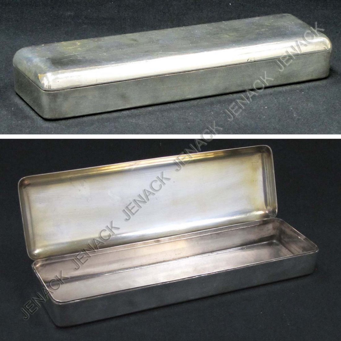 REED AND BARTON STERLING BOX: REED AND BARTON STERLING BOX. 3 X 10 1/2"; 19.7 OZT