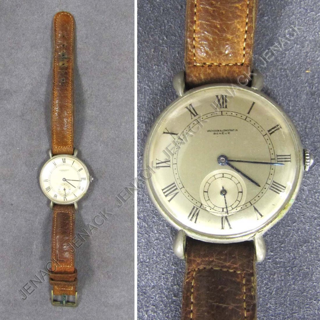 VINTAGE VACHERON AND CONSTANTIN STEEL WRISTWATCH: VINTAGE VACHERON AND CONSTANTIN STEEL 17-JEWEL MECHANICAL GENTLEMAN'S WRISTWATCH. 35MM