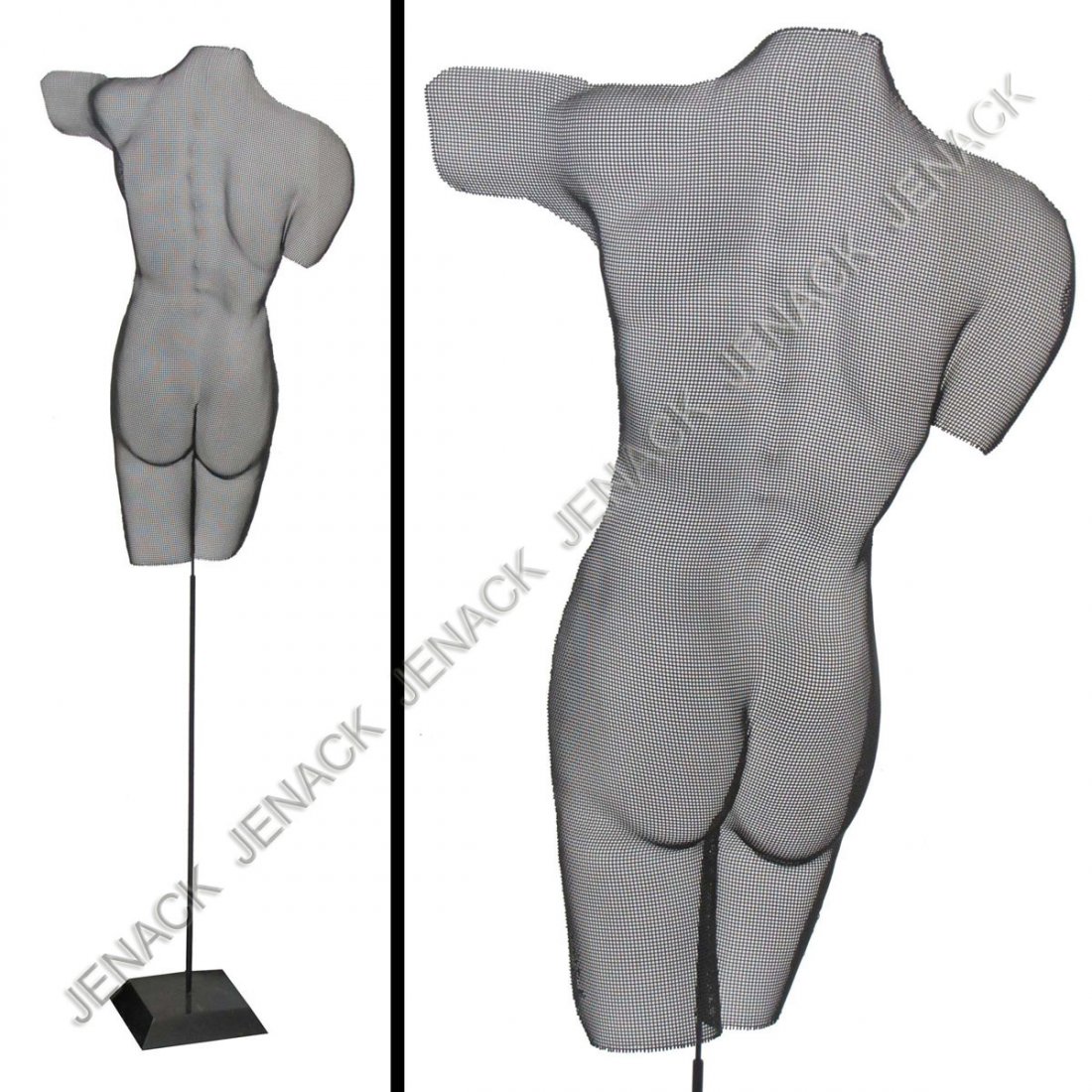 RANDY COOPER (AMERICAN 20TH CENTURY), WIRE MESH : RANDY COOPER (AMERICAN 20TH CENTURY), WIRE MESH SHADOW SCULPTURE, MELANIE'S SHADOW, SIGNED 1996. HEIGHT 36"; OVERALL 67"