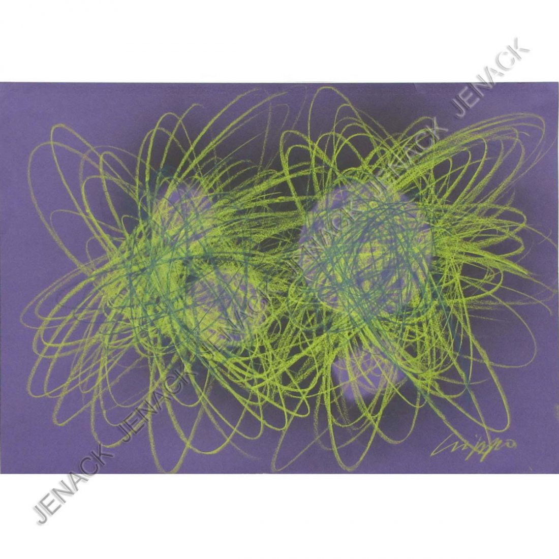 ROBERTO CRIPPA (ITALIAN 1921-1972), CONTE CRAYON: ROBERTO CRIPPA (ITALIAN 1921-1972), CONTE CRAYON ON PAPER, UNTITLED, SIGNED. SHEET 14 X 19 3/4"