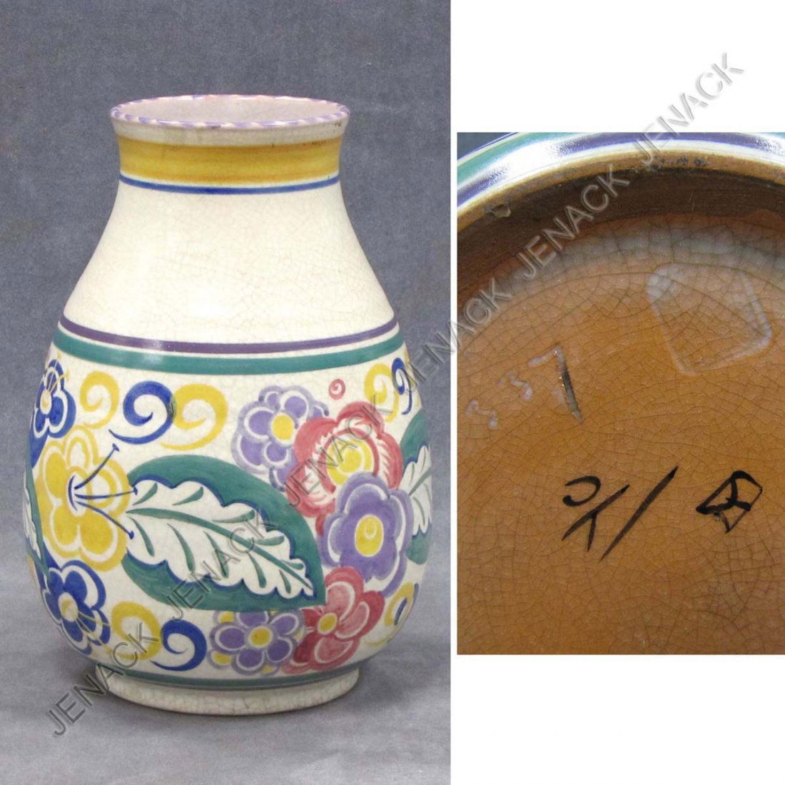 POOLE POTTERY VASE, SIGNED: POOLE POTTERY VASE, SIGNED. HEIGHT 10"