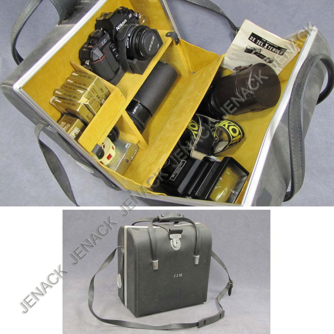 VINTAGE NIKON N2020 AF 35MM CAMERA WITH NIKKOR: VINTAGE NIKON N2020 AF 35MM CAMERA WITH NIKKOR F1.8 50MM; NIKKOR-N F2.8 24MM LENSES, SPIRATONE VIGNETAR LENSE, TUBE EXTENDERS, FILTERS, FLASH, & CASE