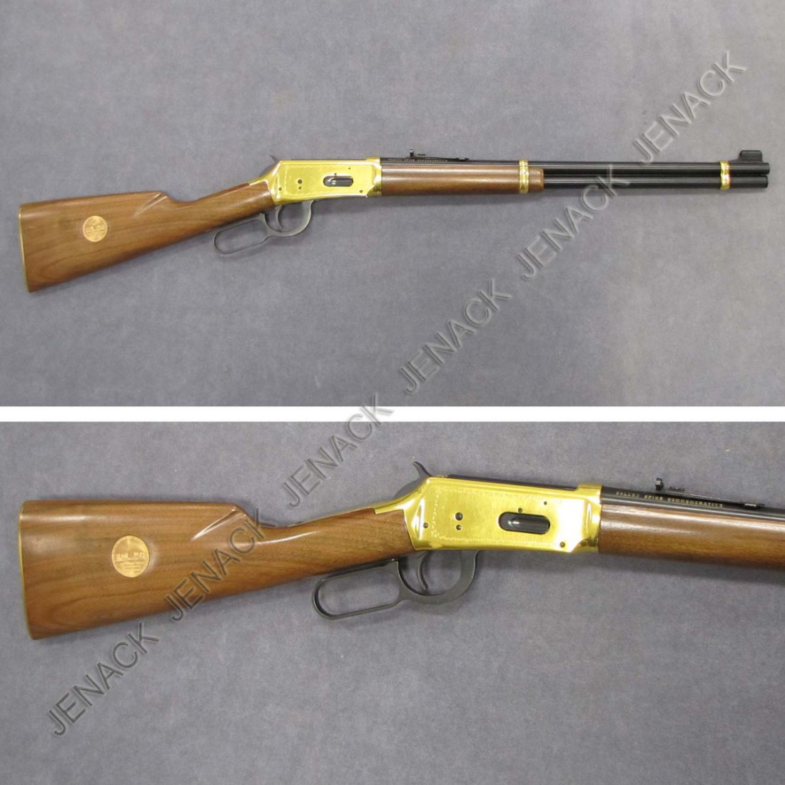 **NICS CHECK** WINCHESTER "GOLDEN SPIKE" CARBINE: **NICS CHECK** WINCHESTER "GOLDEN SPIKE" COMMEMORATIVE MODEL 94, 30-30 CAL LEVER ACTION SADDLE RING CARBINE, #GS72161, BL 20"