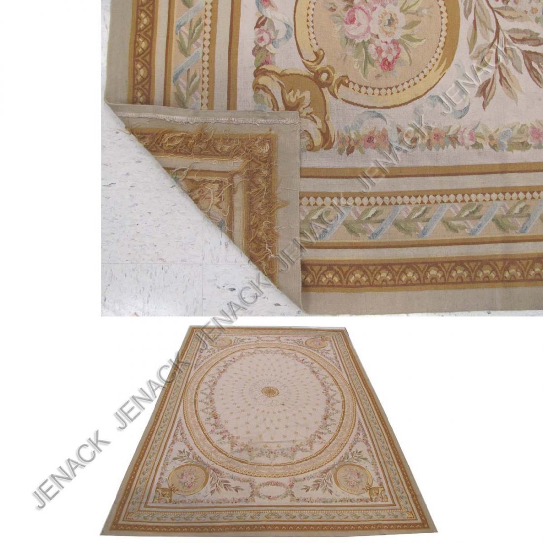 FRENCH AUBUSSON CARPET: FRENCH AUBUSSON CARPET. 9'8" X 14'11"