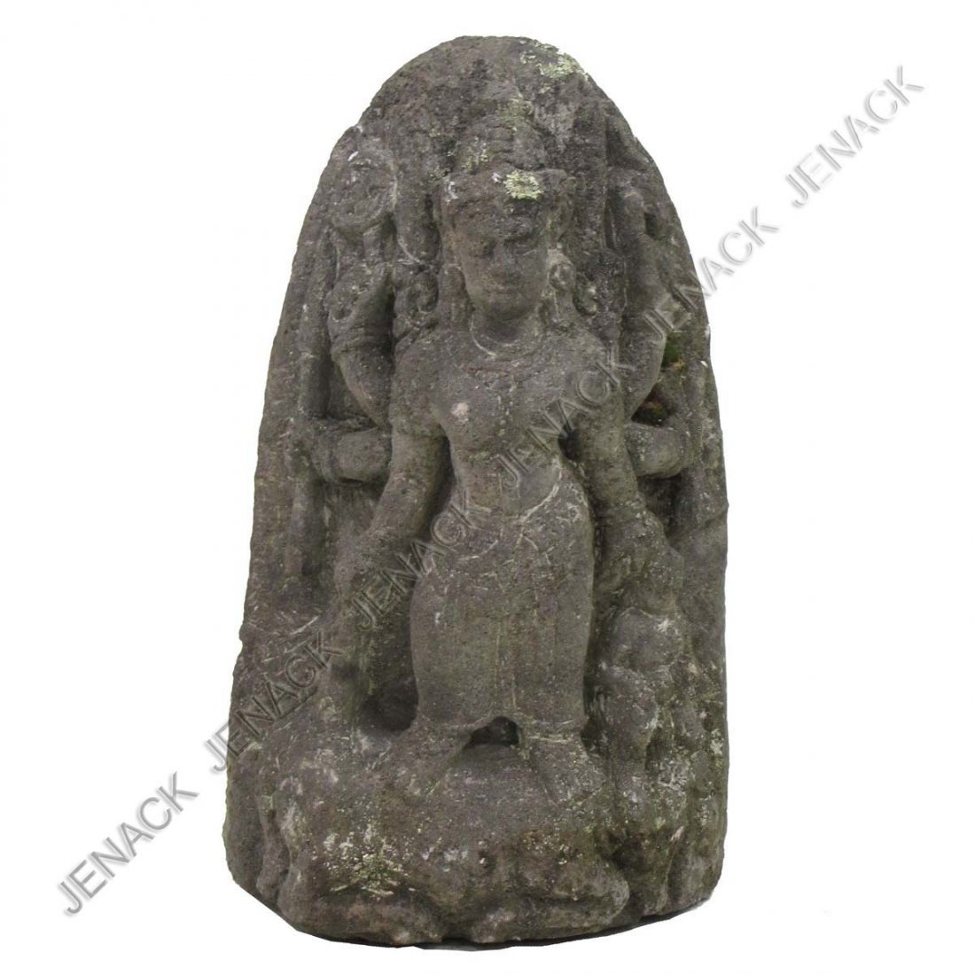 S.E. ASIAN/INDIAN CARVED LAVA STONE SHIVA: S.E. ASIAN/INDIAN CARVED LAVA STONE SHIVA. HEIGHT 23"