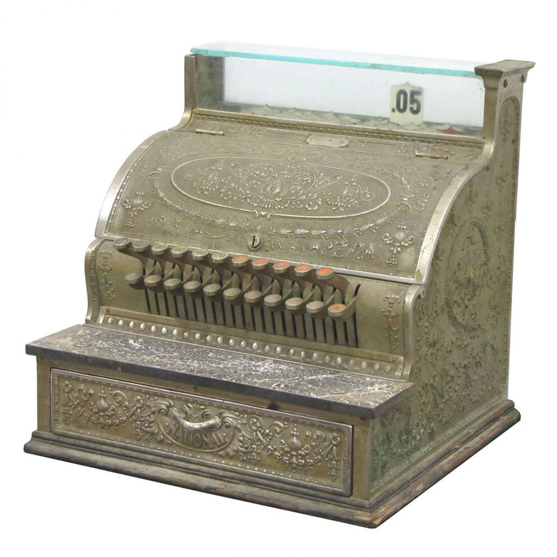VINTAGE NICKEL PLATED NATIONAL CASH REGISTER