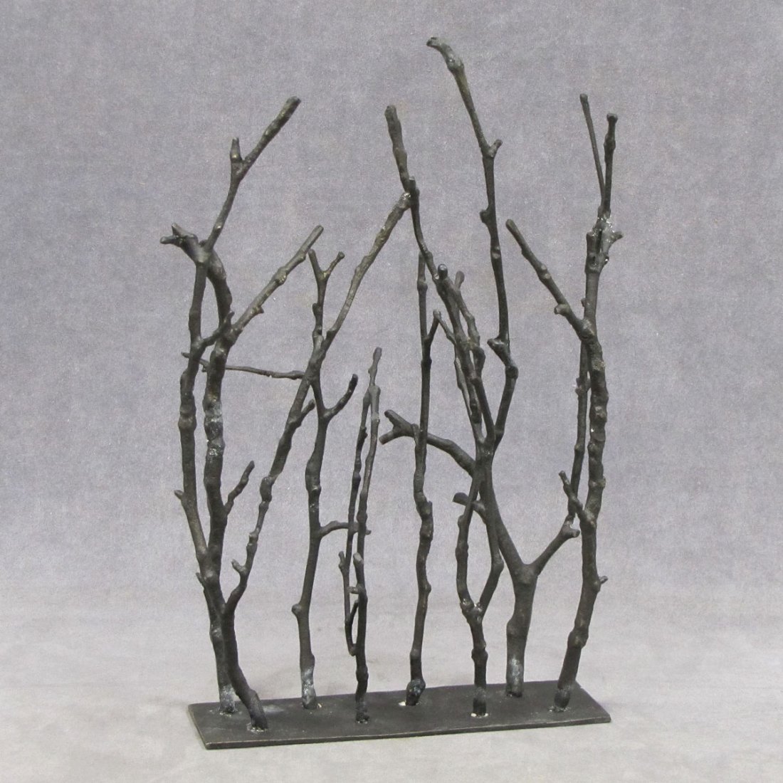 Art Modern Patinated Bronze Coral Design Sculpture