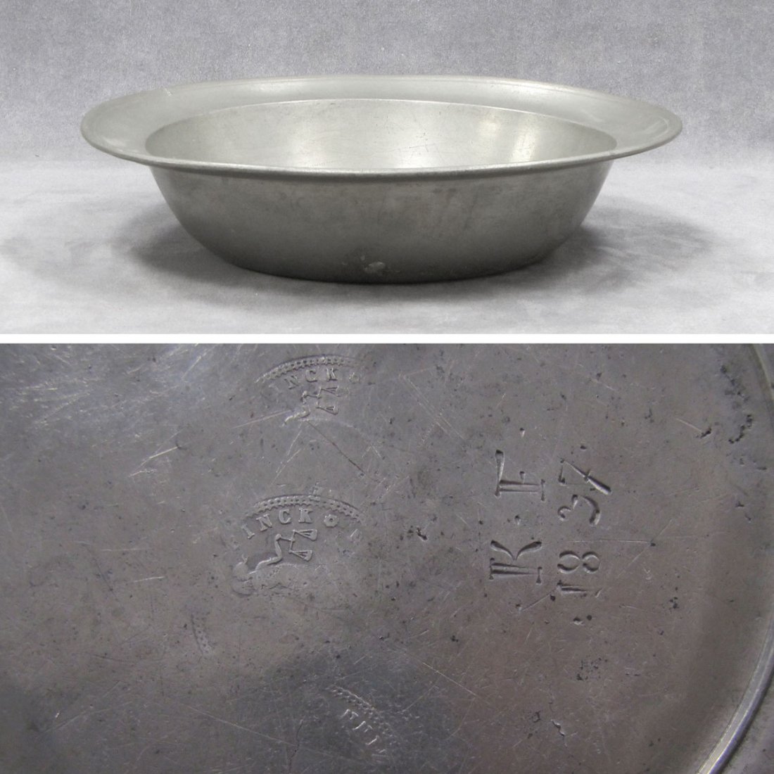 Carl Finck, English, Zinn Pewter Basin