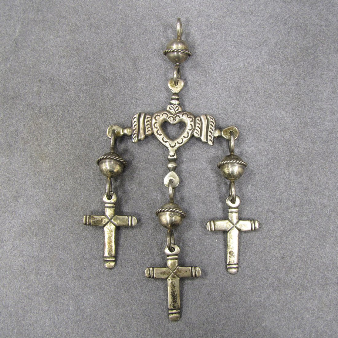 SPANISH COLONIAL SILVER CROSS/PENDANT