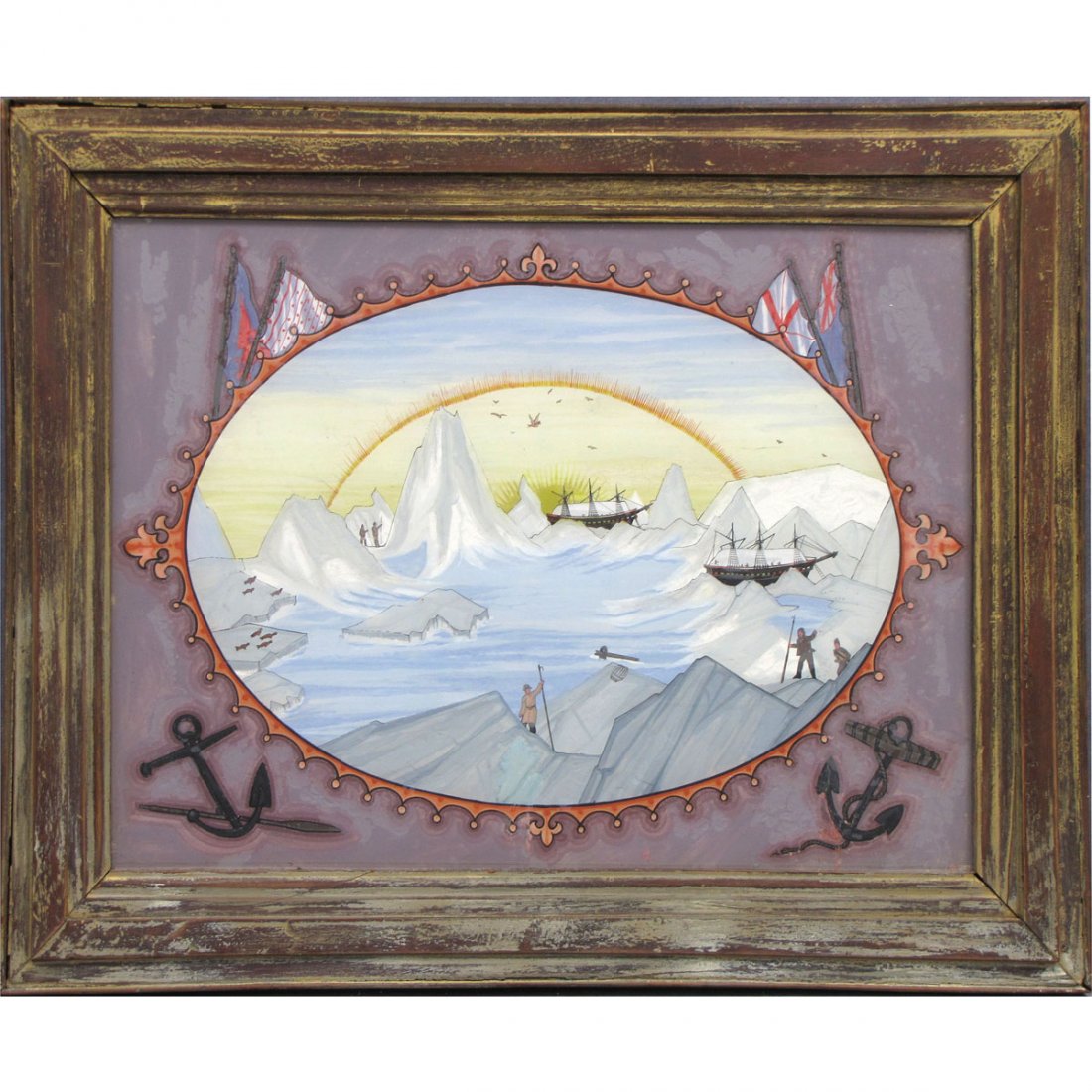 ENGLISH SCHOOL (19TH CENTURY), REVERSE PAINTING 