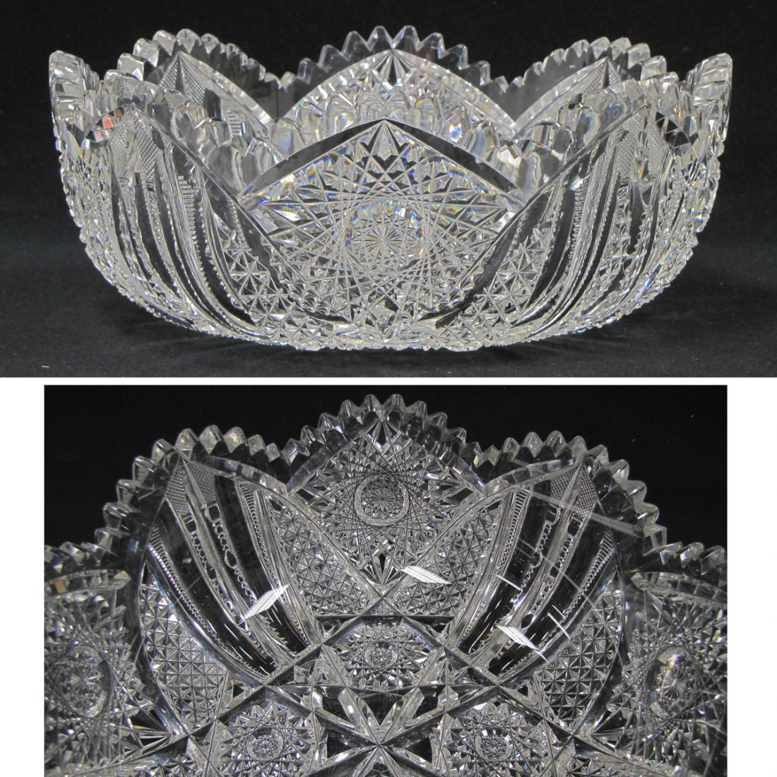FINE AMERICAN BRILLIANT CUT GLASS BOWL