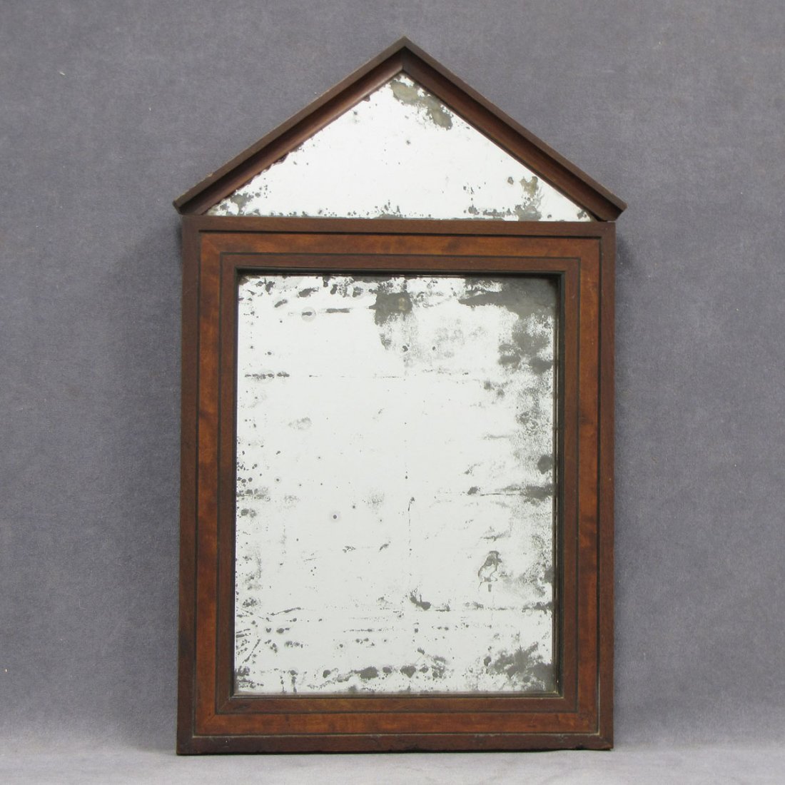 BIEDERMEIER INLAID MAHOGANY/BURL FRAMED MIRROR